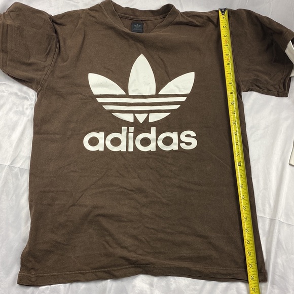 Adidas Brown Y2K Long Sleeve 2000s Trefoil Skater Grunge Medium - Picture 6 of 11